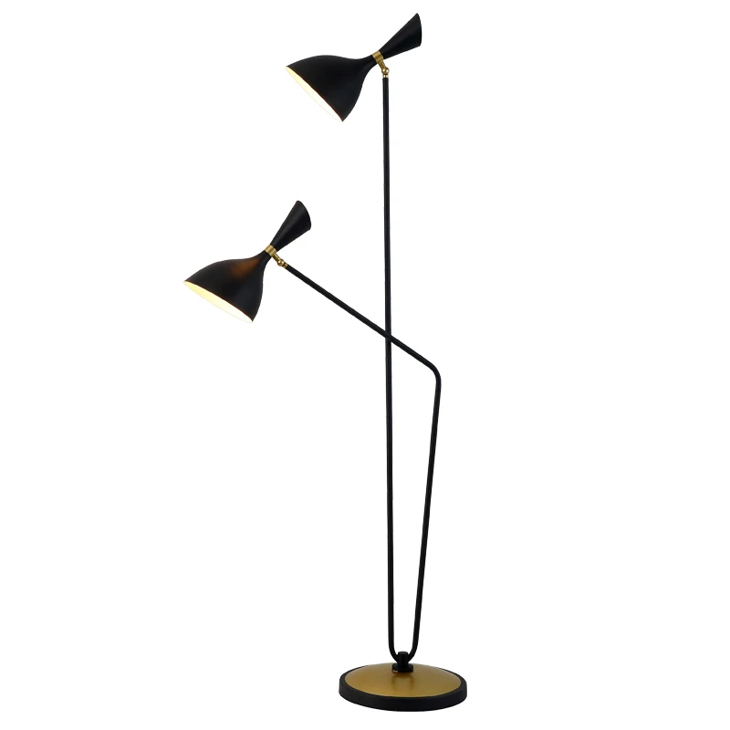 Современный новый дизайн 2018 железная лампа fooor с двумя головками для спальни