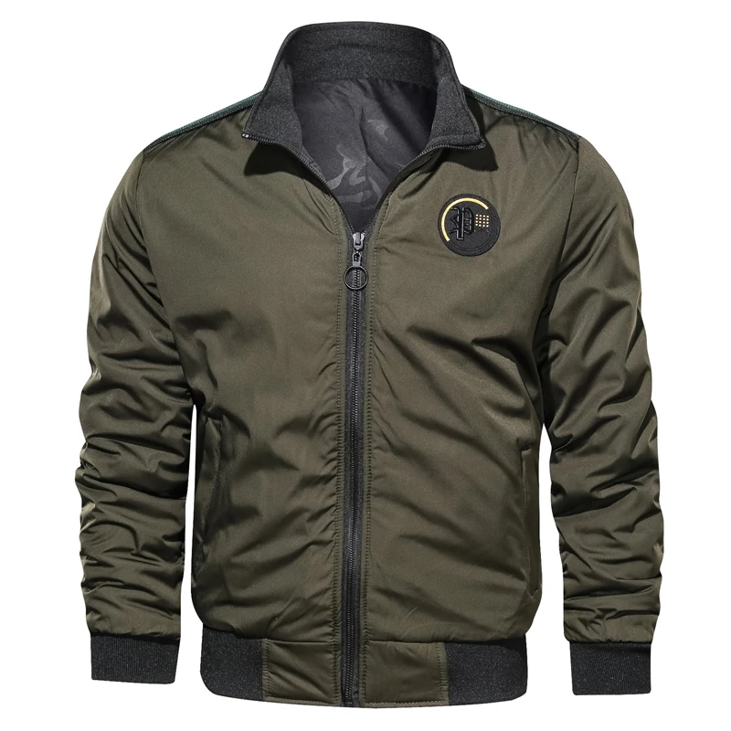 Mannen бомбардировщик куртка на молнии Человек Повседневное уличная одежда в стиле