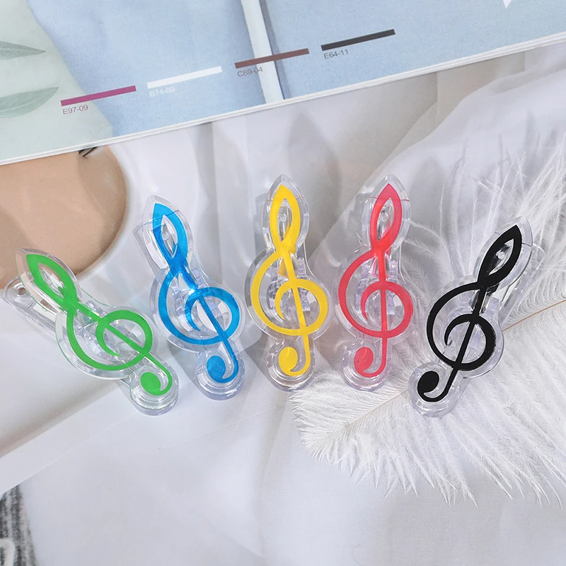 

1Pc Musical Book Note Clip Plastic Piano Music Book Page Clip Treble Clef Clip