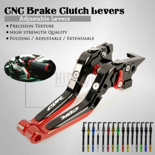 

CNC Aluminum Brake Handle Bar Lever Extendable Folding Adjustable Brake Clutch Levers For Honda CBR250R CBR300R CBR500R CB500FX
