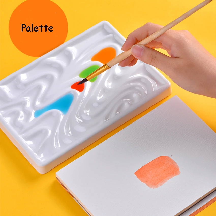 Имитация керамики Акварельная краска палитра лоток волнистая форма