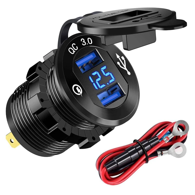 Быстрая зарядка 3 0 двойной USB разъем зарядного устройства водонепроницаемый