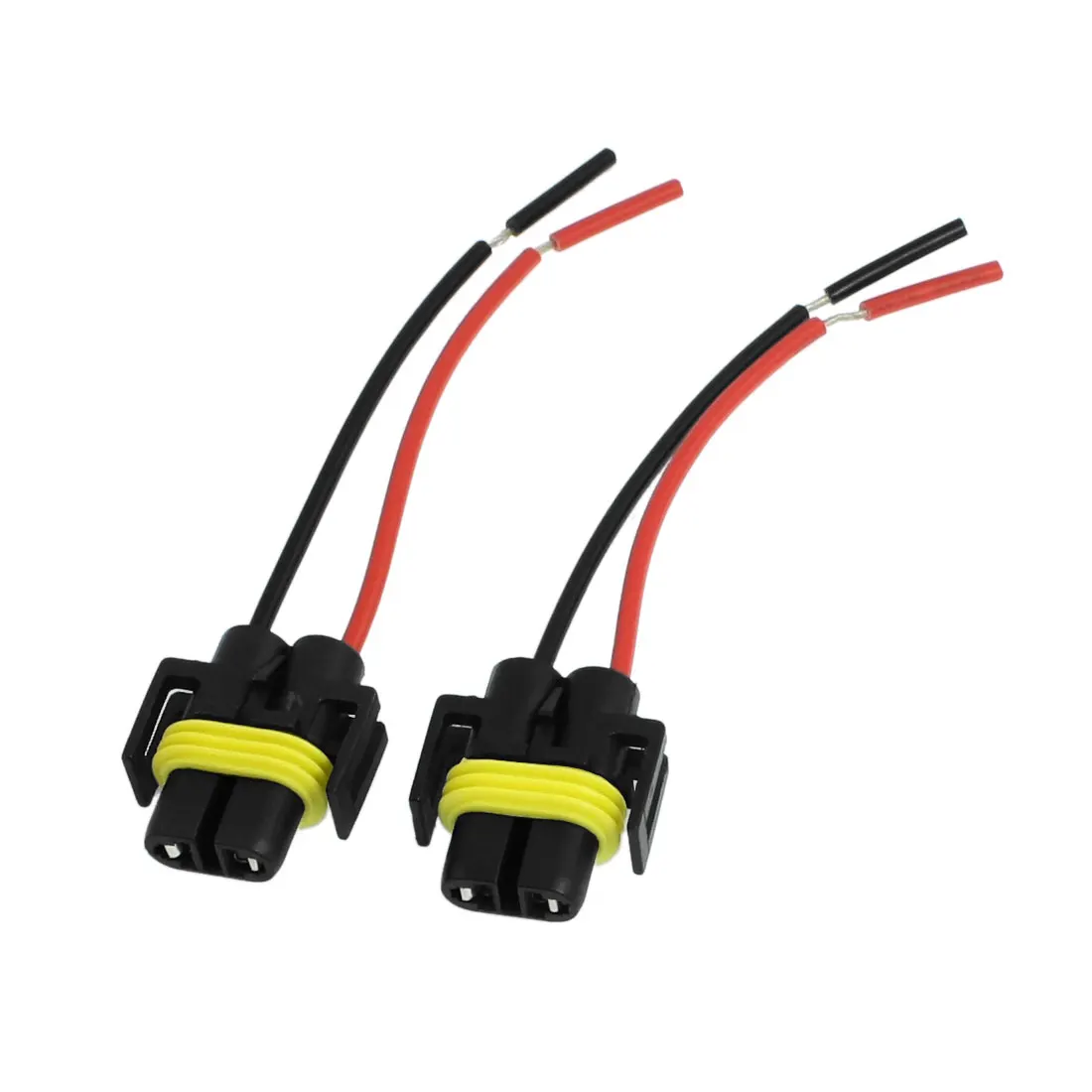 Uxcell 2 Pcs DC 12V Auto Car Headlight H11 Socket Harness Plastic Connector H11 / 880 / 881 Headlight Connector Replacement