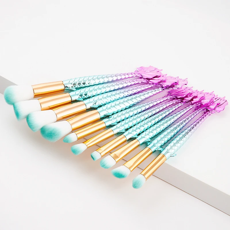 Хит 10 шт. набор профессиональных кистей для макияжа наборы пудра основа