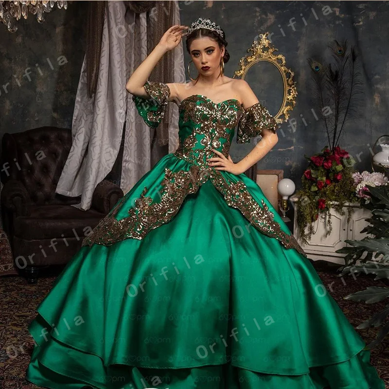 Фото Ярко-голубое милое платье 16 Quinceanera блестящее кружевное Пышное вечернее платье бальное платье мексиканская Девочка платье на день рождения №4