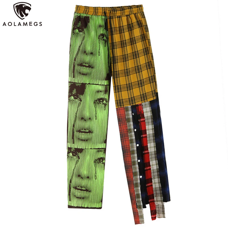 

Брюки-карго мужские, в клетку, в стиле хип-хоп