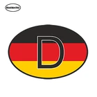 HotMeiNi 13 см x 9,1 см автомобильный Стайлинг D немецкий y код страны овал с немецким флагом автомобильный наклейка на шлем водонепроницаемый багажник аксессуары