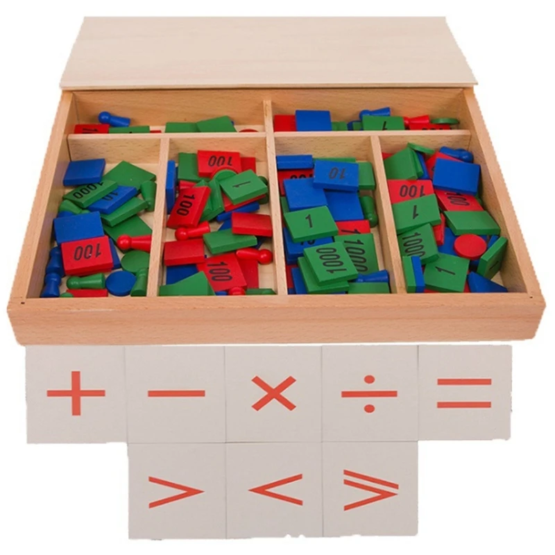 Деревянная детская игрушка штамп игра Математика для раннего детского