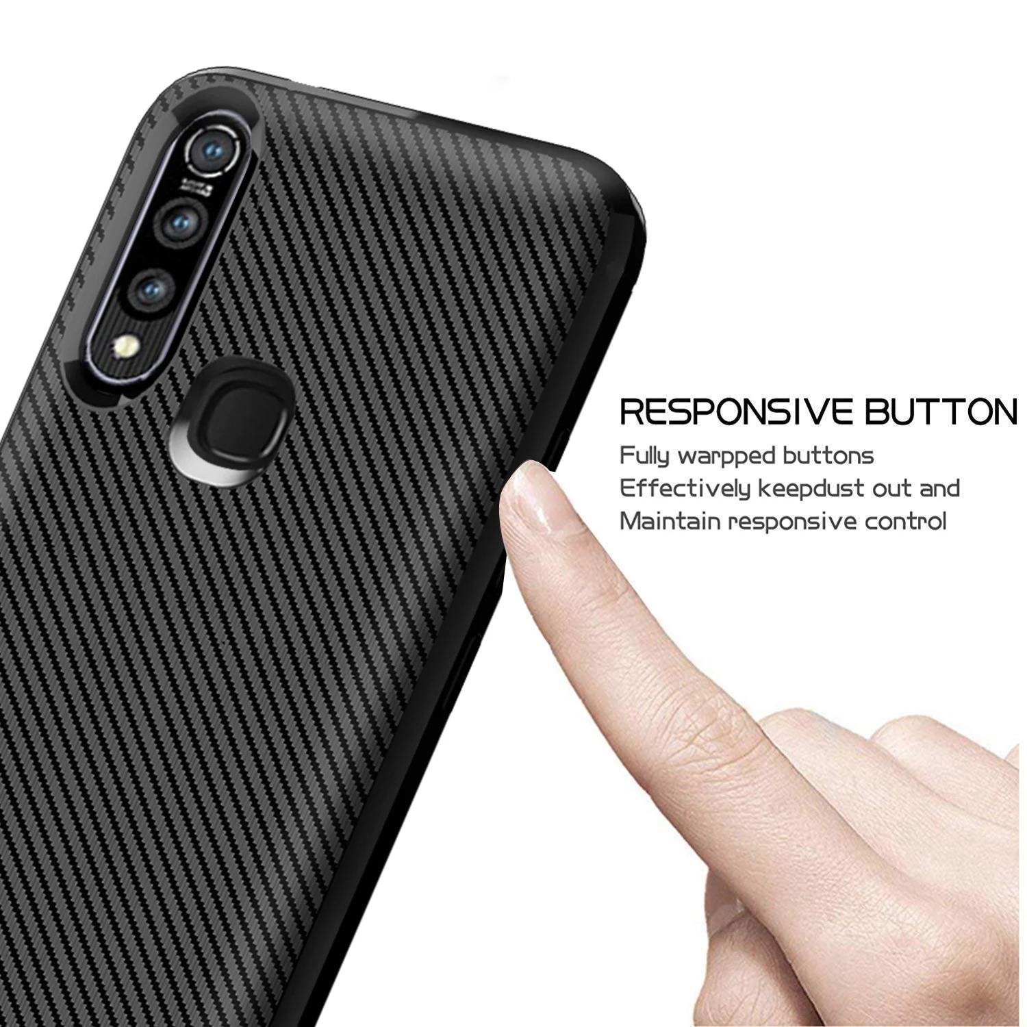 ДЛЯ Vivo X27 чехол из мягкого углеродного волокна ТПУ задняя крышка для V17 Neo бампер
