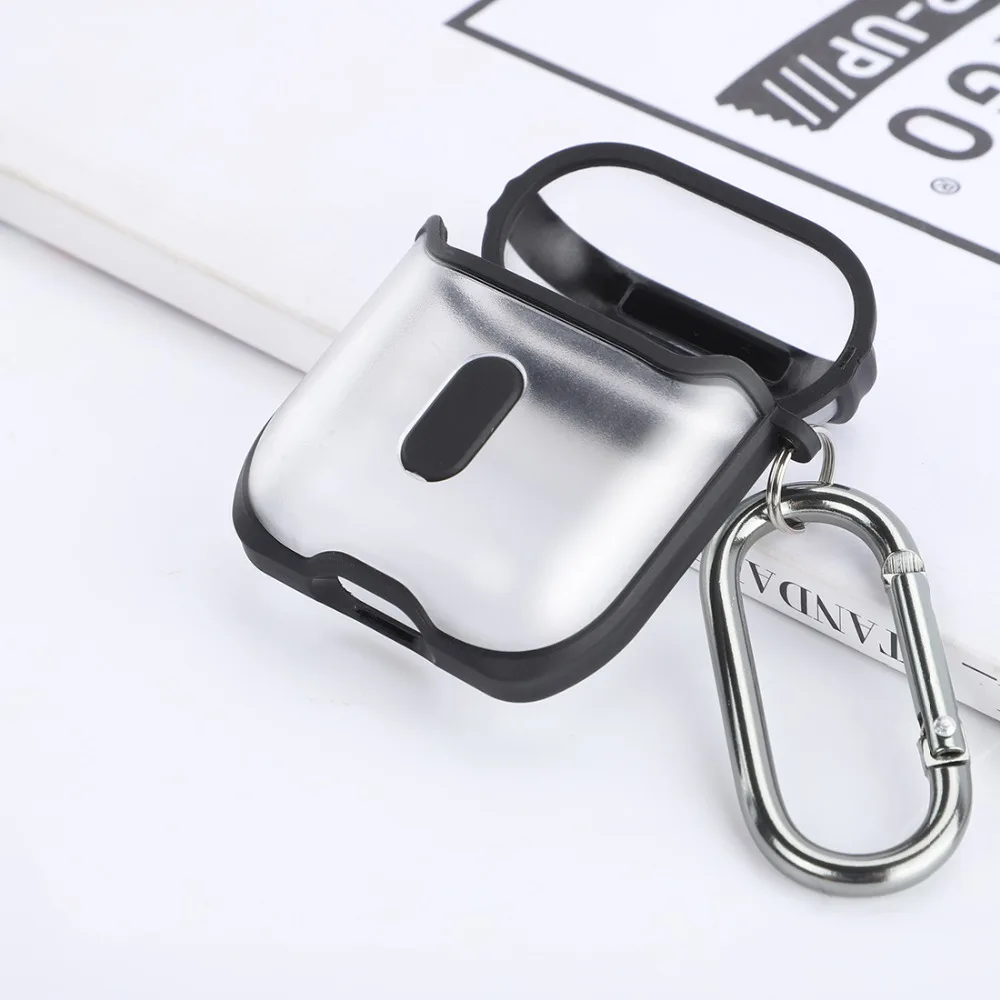 Прозрачный матовый чехол для AirPods, прозрачный чехол для Apple Airpods, 2 чехла, коробка для наушников, аксессуары, сумка, беспроводной Bluetooth, чехол для наушников