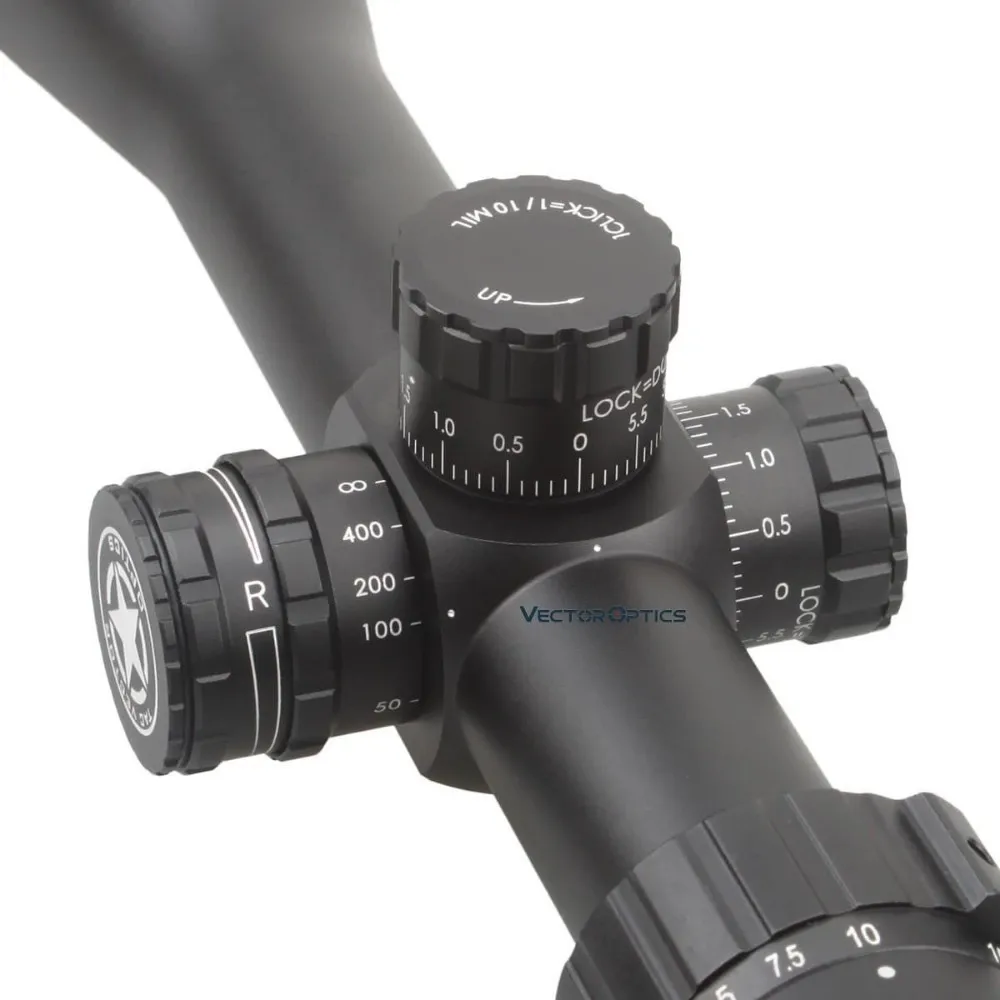 Vector Optics Paragon 5-25x56 Tactical 1/10 MIL Riflescope Sight with High Quality German Glass Reticle Honeycomb Sunshade Lock