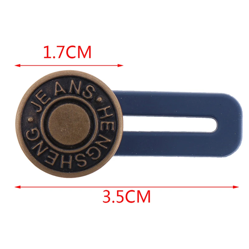 

5Pc Jeans Retractable Button Adjustable Disassembly Retractable Jeans Waist Button Metal Extended Buckle Pant Waistband Expander