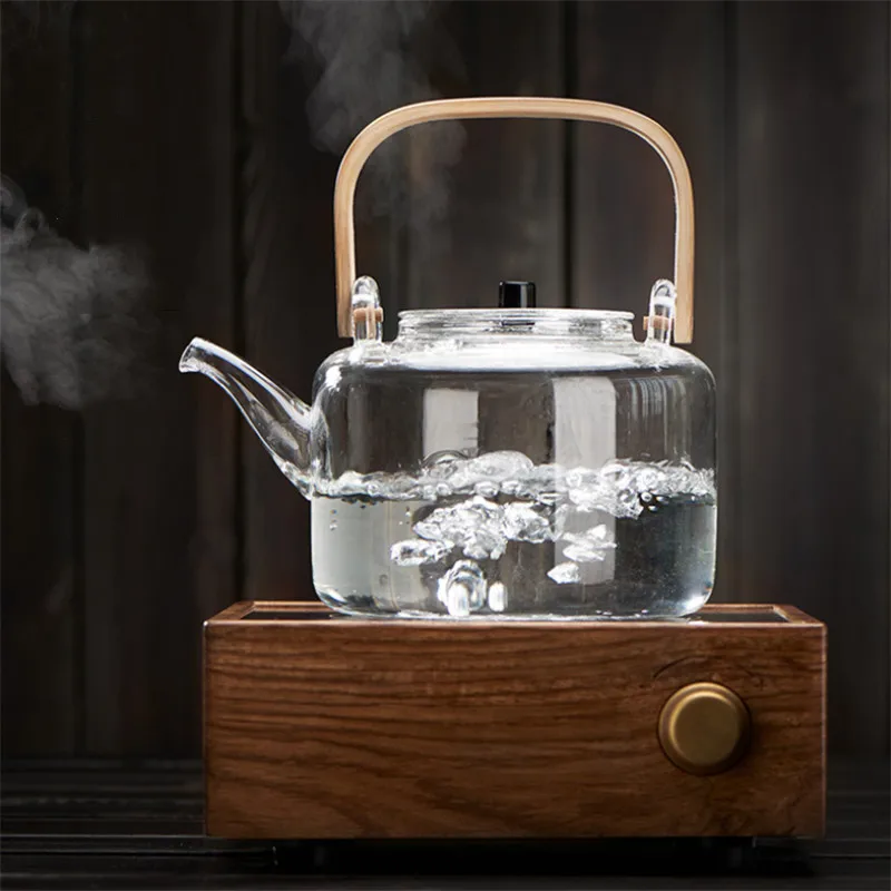 1100 мл стеклянный чайник термостойкий взрывозащищенный вареный кунг фу для воды с