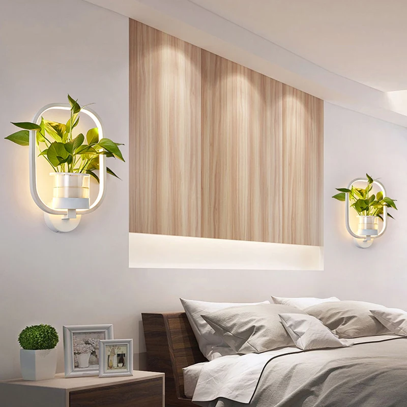 DIY комнатные растения светодиодный настенный светильники бра для дома Декор в