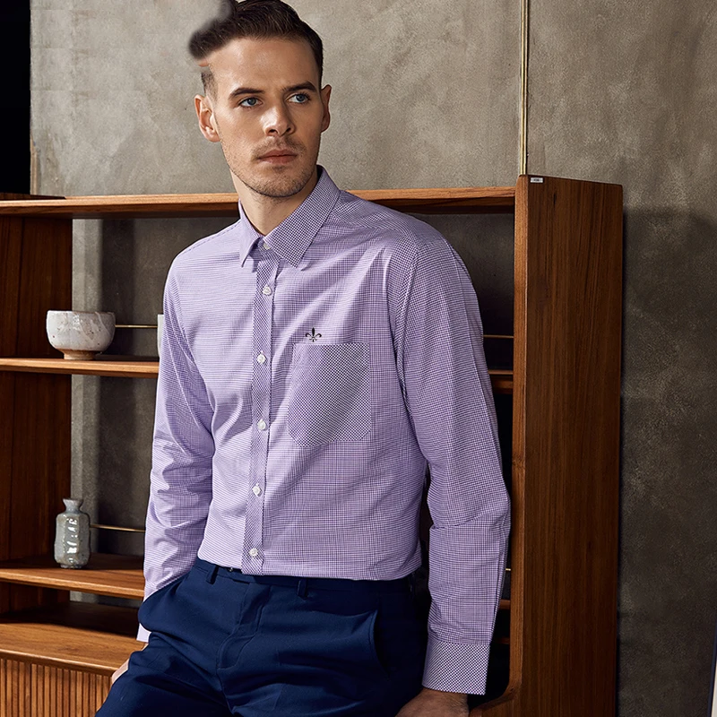 

Dudalinas размера плюс 9XL вышивка Blusa Camisa Social в шотландскую клетку мужские рубашки с длинным рукавом Облегающая рубашка мужская одежда полосатая