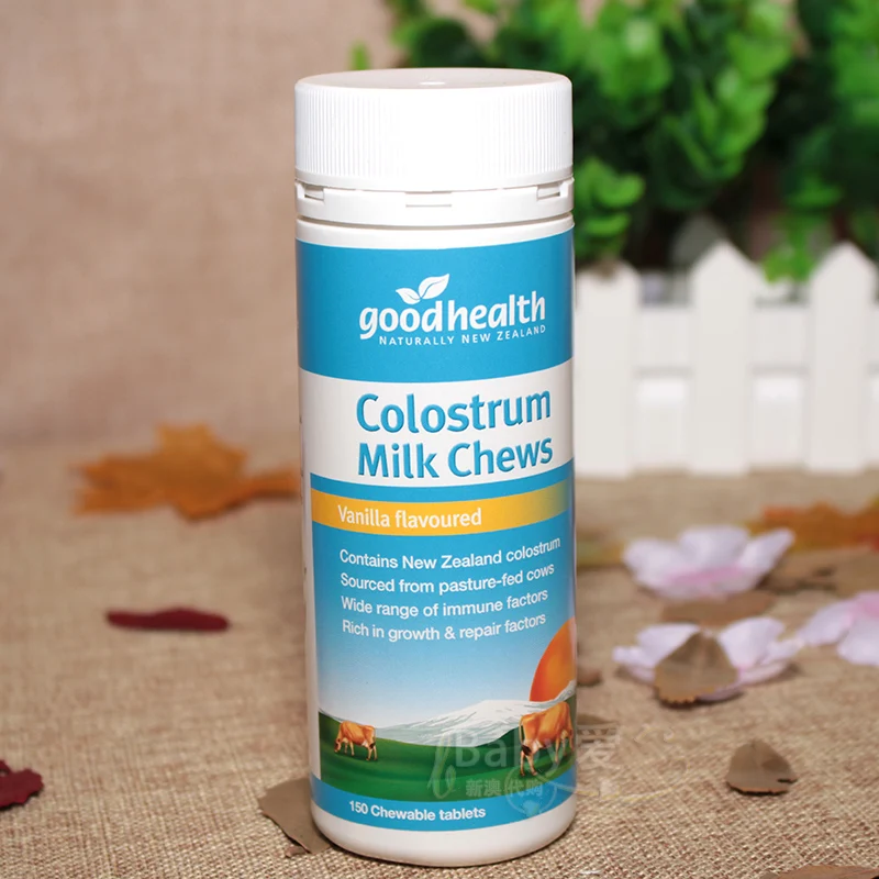 

Good Health Chewable Colostrum Vanilla Flavour 150tablets IgG Protein Calcium Vitamins Support General well-being Immune system