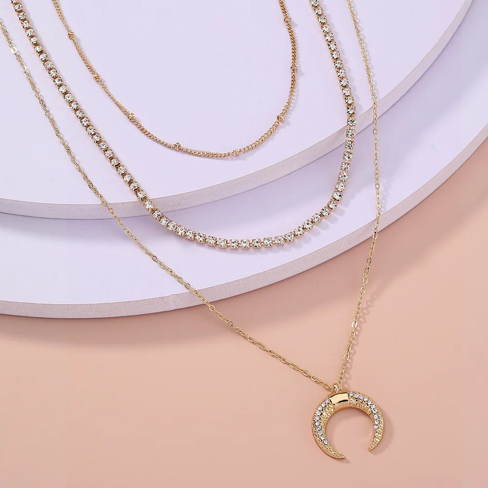 Оптовая продажа модное многослойное ожерелье в стиле ретро с подвеской виде