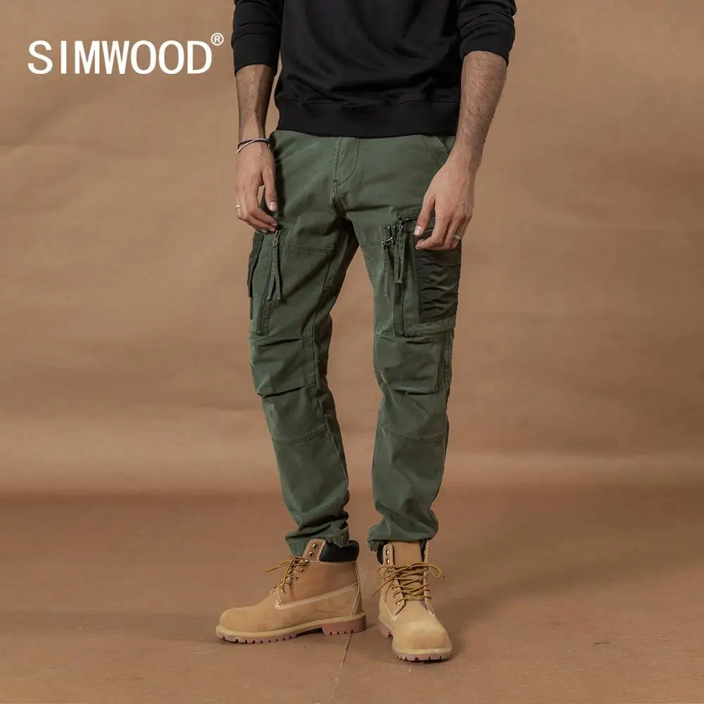 Мужские брюки карго SIMWOOD тактические с множеством карманов уличные штаны плюс
