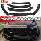 Комплект из углеродного волокначерного автомобильного переднего бампера, разветвитель, комплект для кузова, спойлер, диффузор для Ford для Fusion для Mondeo 2013-2016