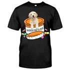 Хлопковая футболка с принтом в виде собаки, Лабрадора, модная Милая хлопковая рубашка с принтом в виде животных, повседневные топы с круглым вырезом, забавные хлопковые черные футболки
