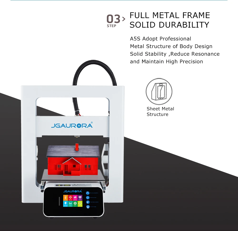 JGAURORA A3S 3d принтер обновленный RAMPS для Prusa с большой размер сборки корабль с фабрики напрямую или США/Великобритания/Германия/Россия склад