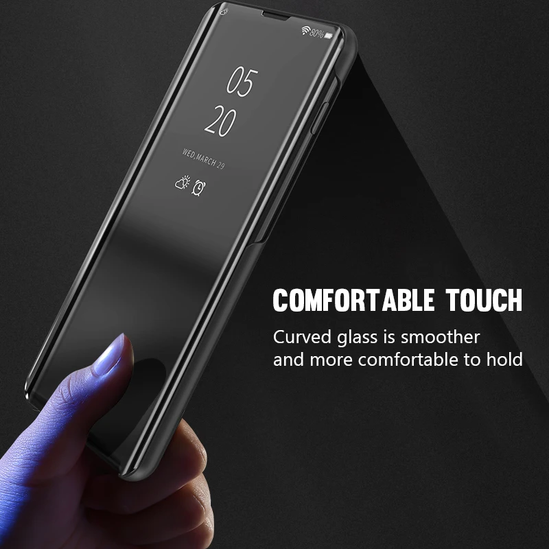 Умный зеркальный Чехол С Откидывающейся Крышкой для samsung Galaxy Note 10 Pro A10 A20 A30 A40 A50 A60 A70 A80 A90 S8 S9 S10 плюс S10E Зеркало Обложка
