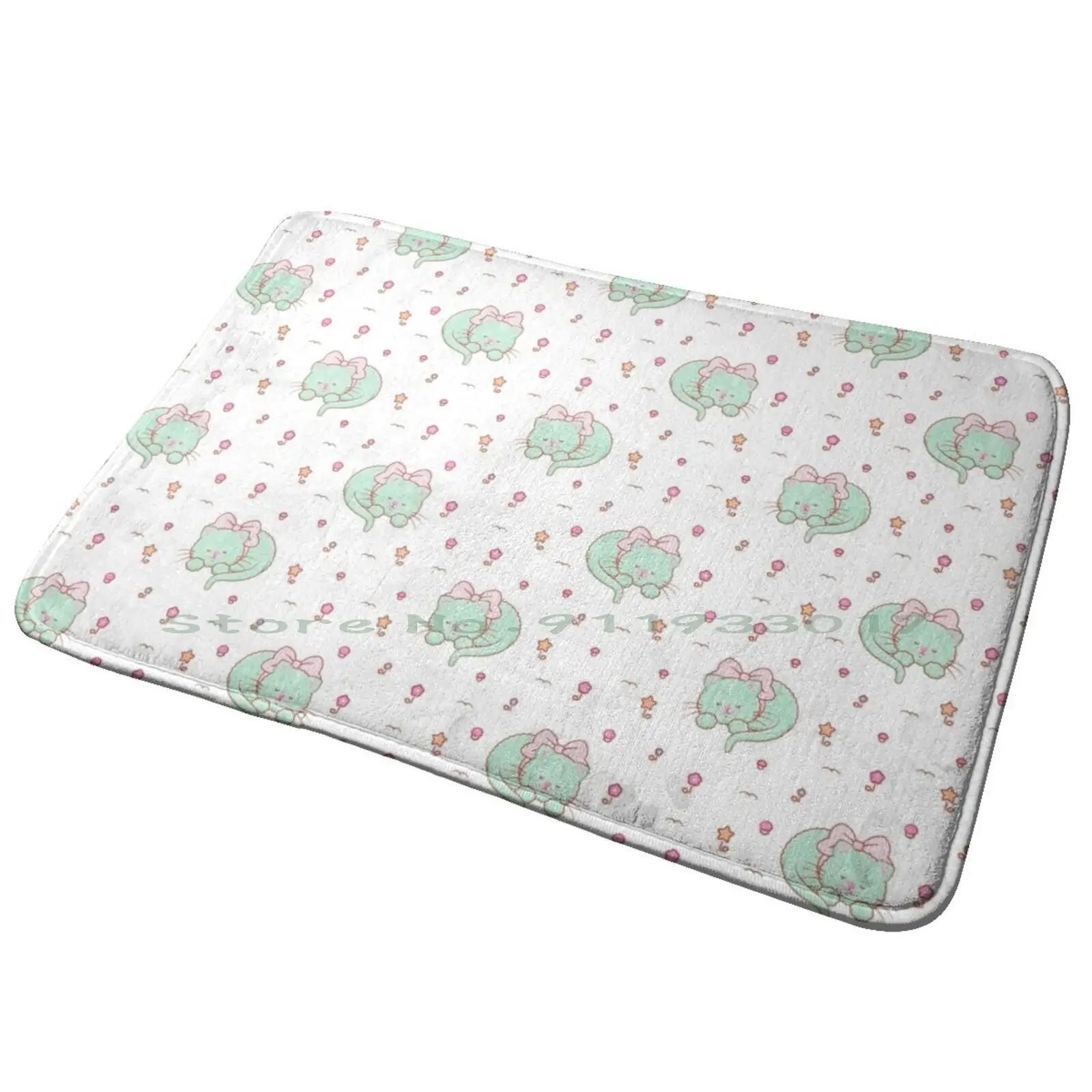 Спящий котенок Коврик для входной двери коврик ванной современная концепция