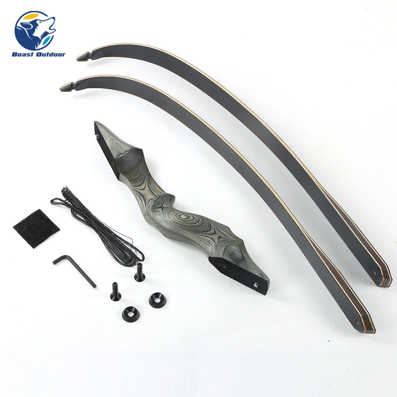 

60inch 30-50lbs Archery Recurve Bow Black Hunter Bow Lamination Bow Limbs Right /Left Hand Outdoor Sports Hunting Accessories