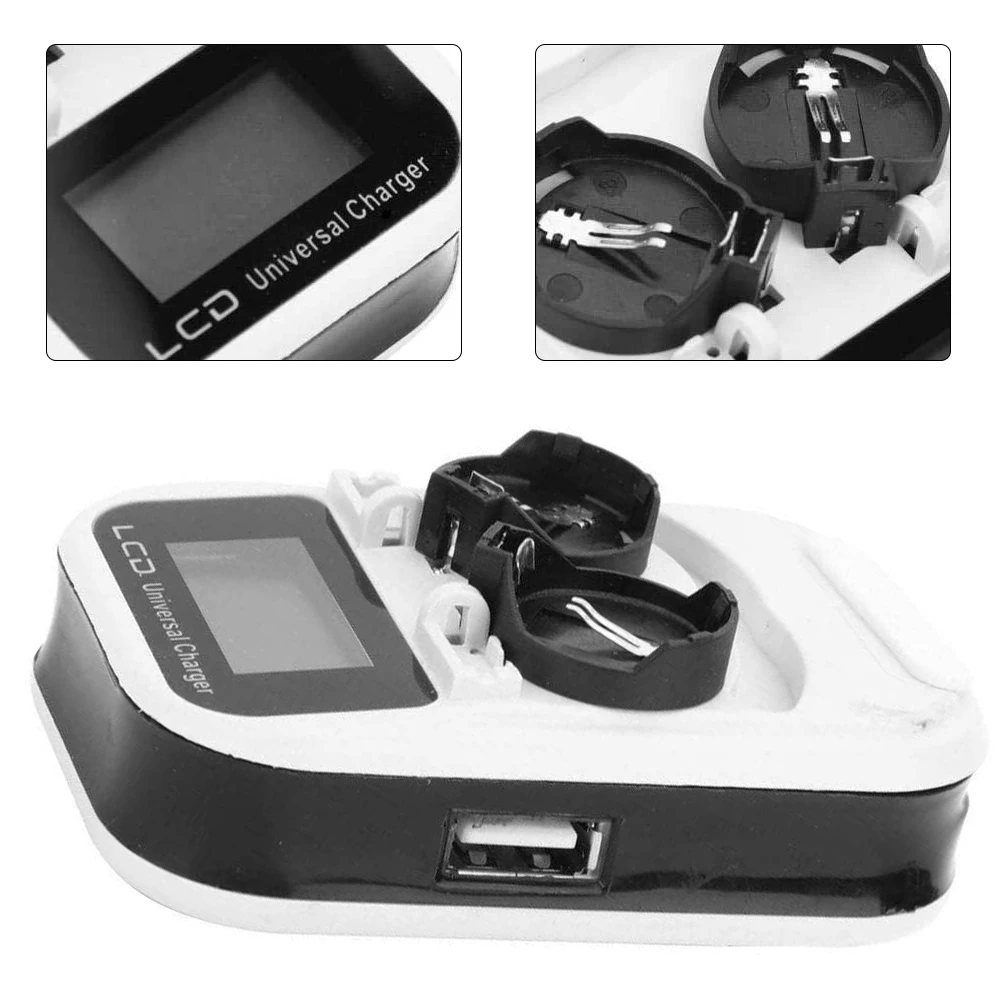

Button Cell Charger Adapts To LIR2016, LIR2025, LIR2032, ML2016, ML2025, ML2032 Button Batteries Stable LCD Display Charger
