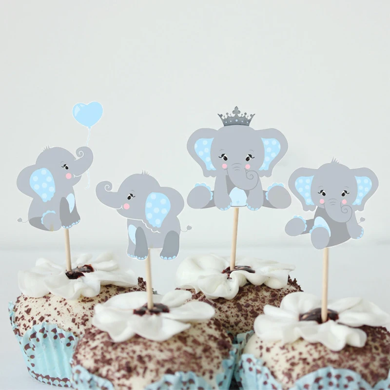 Детские вечерние воздушные шары с голубым слоном для мальчиков и девочек