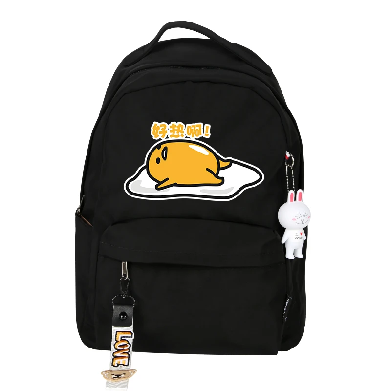 Аниме Lazy eggs школьный рюкзак для подростков девочек мальчиков Gudetama сумка рюкзак-сумка через плечо, для путешествий женский рюкзак