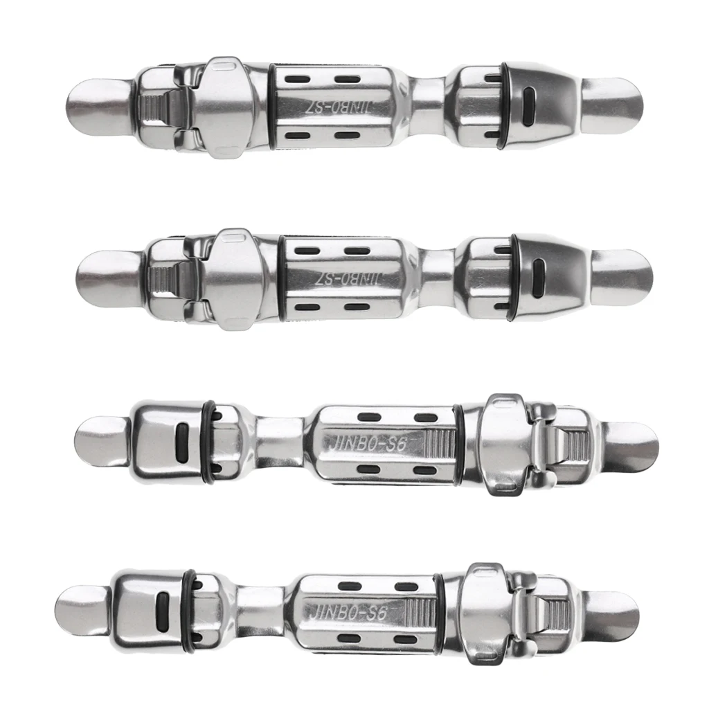 

4 Pieces Stainless Steel Fishing Reel Seat Rod Clip Pole Fitted Deck Holder