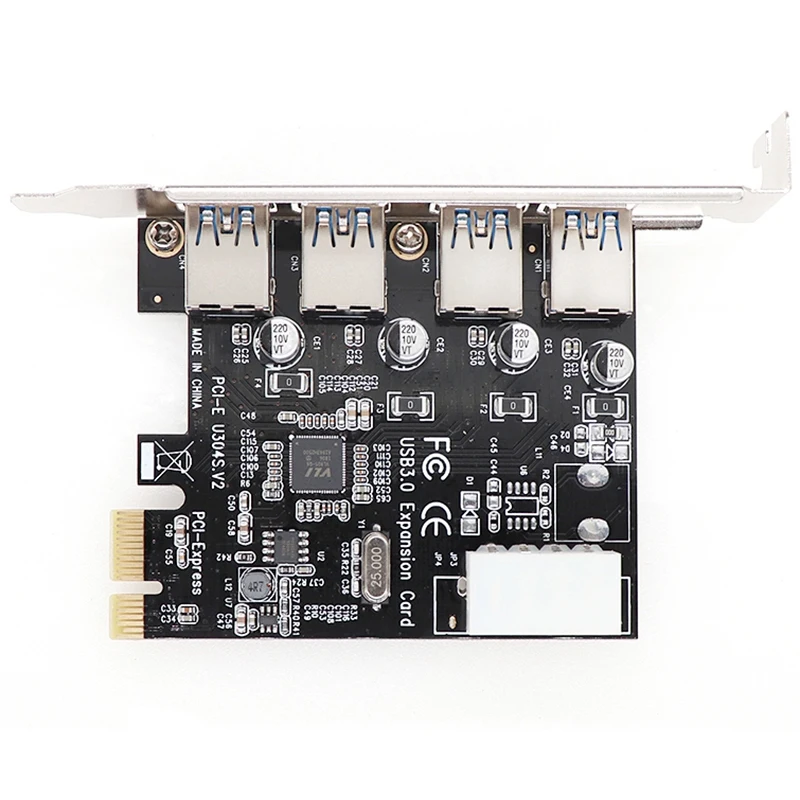 4 порта Usb 3 0 Pci-E Плата расширения Pci Express Pcie концентратор адаптер 4-портовый Usb3.0