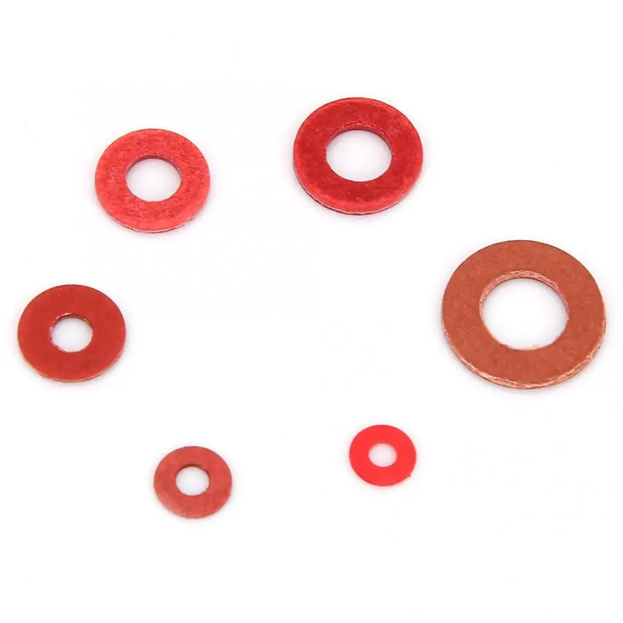 500 шт. красная изоляционная шайба углеродистая сталь покрытая белым цинковым