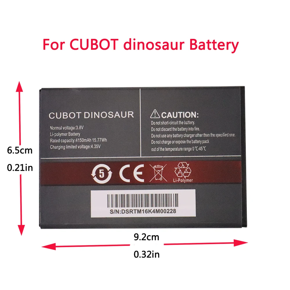 100% Новый оригинальный аккумулятор CUBOT Dinosaur 4150 мАч запасная батарея для сотового