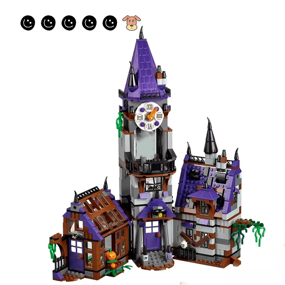 Fit Scooby Doo 75904 фильмы Mystery Mansion Набор Собака призрак Мини фигурки мотоцикл DIY строительные блоки игрушки для детей Подарки