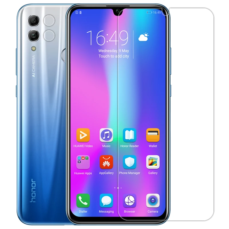 Huawei Honor 10 облегченное Закаленное стекло протектор экрана Nillkin 9H жесткий прозрачный защитное стекло на huawei P Smart Nilkin