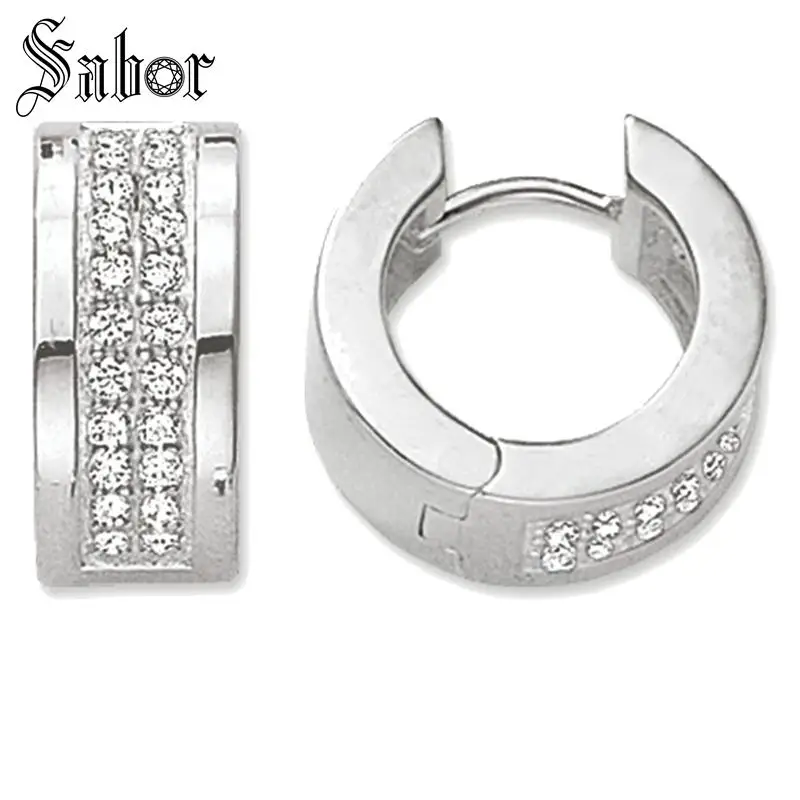 Креольские белые серьги-кольца на петлях новинка 2020 классические украшения из