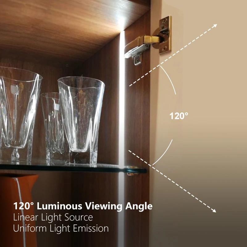 embedded led hand sweep switch sensor light customizable under cabinet kitchen closet wardrobe high brightness night lamp free global shipping