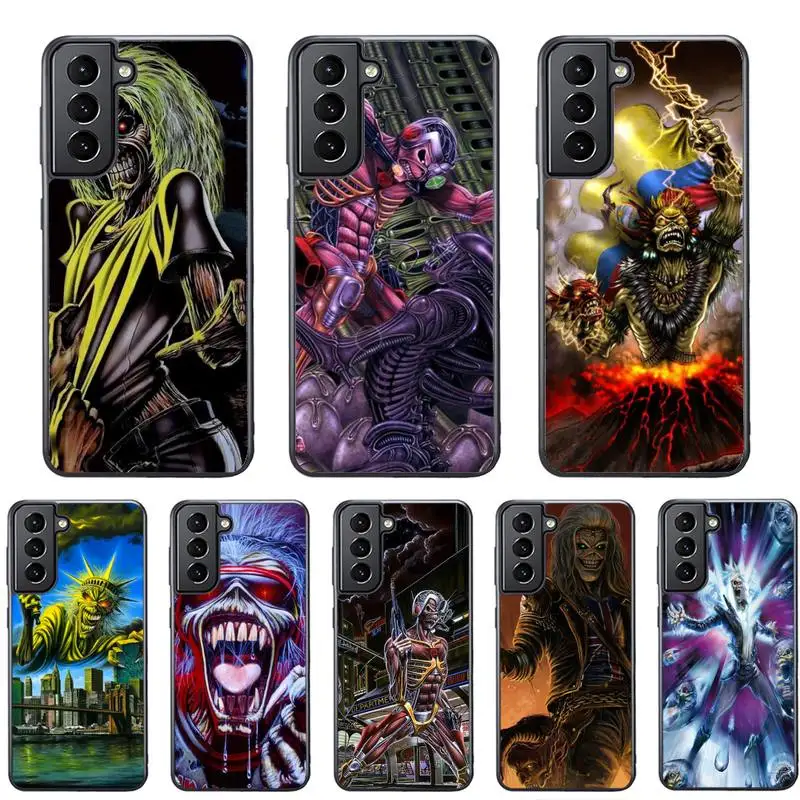 

Skull Band Horror Rock Band etui Phone Case for Samsung s4 s5 s6 s7 s8 s9 s10e plus Edge s20 s21 s30 ultra cover PC&TPU