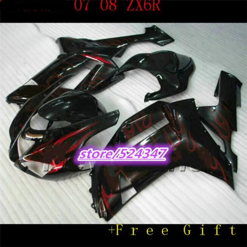 

Customize Fairing kits for Kawasaki ZX 6R 2007 2008 NINJA zx6r 07 08 ABS plastic motorcycle bodywork fairings kit