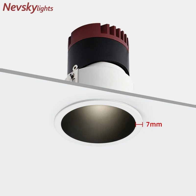 

Round Shallow cup spotlight Living Room Led Recessed spotlamps white Ceiling Downlight bedroom 7w led ceiling light fixture
