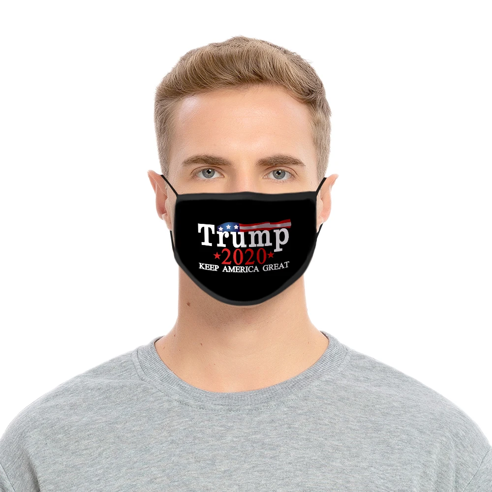 Унисекс для детей или взрослых 3D печать флаг США Трамп дизайн черный