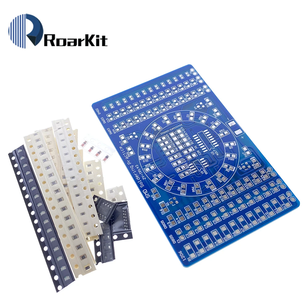 SMD NE555 CD4017 вращающиеся мигасветодиодный светодиодные компоненты паяльная