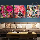 Уличный граффити, художественный холст, домашний декор, современный плакат, печать красочных букв, любовь, холст, картины для гостиной