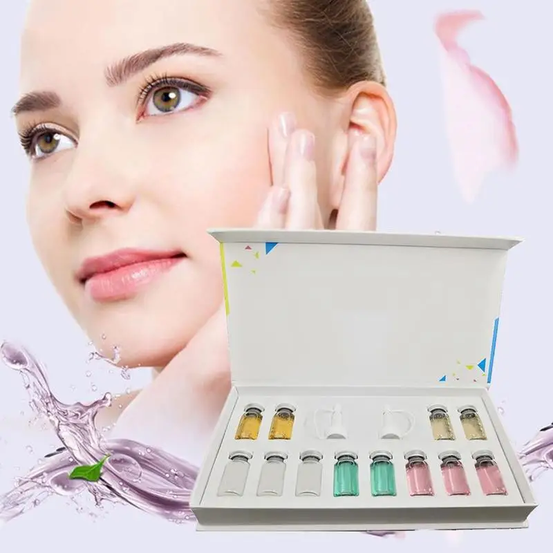 12 шт./кор. Ampoule осветляющая основа все оттенки мезо стартовый набор микс оттенков осветляющая акне лечебная дермабелая лечение 8мл