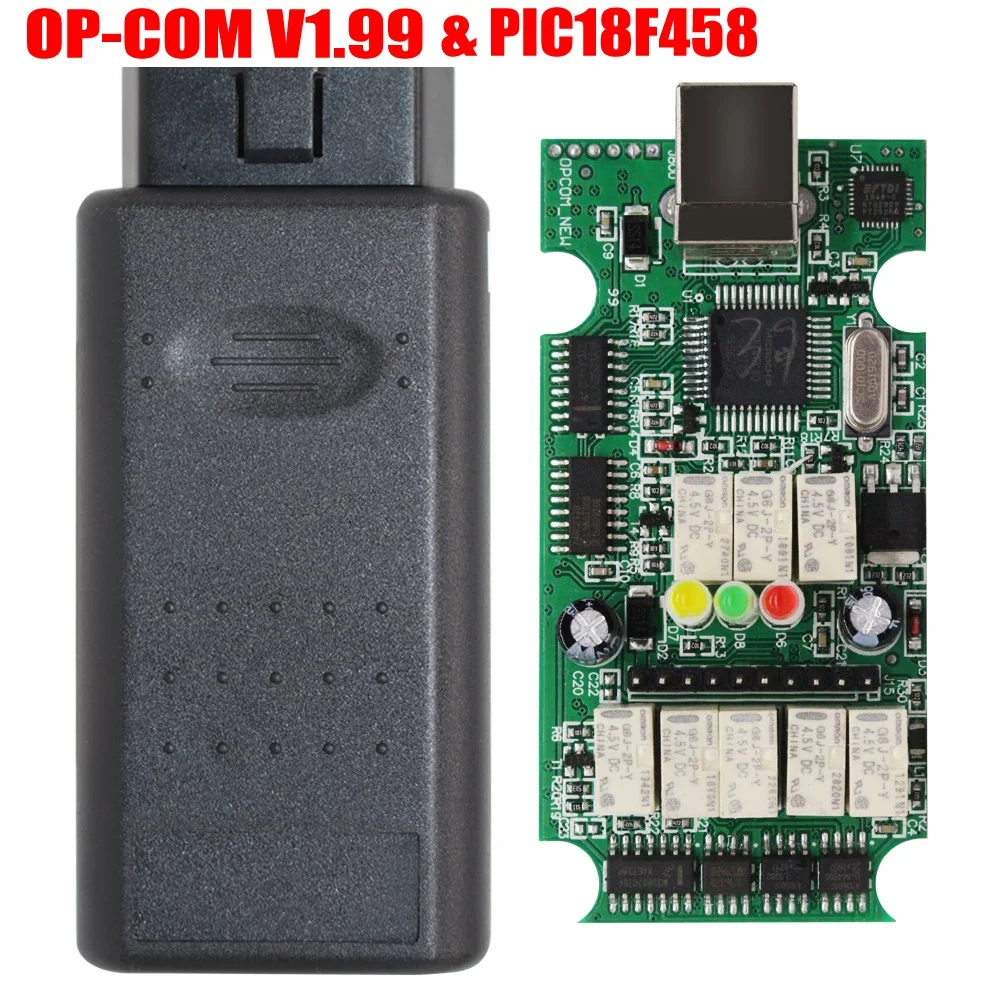 OP COM V1.99 FW PIC18F458 чип для Op el V5 Плата OPCOM OBD2 сканер диагностический