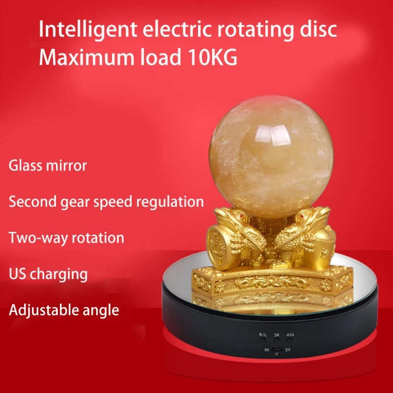 

Electric Rotating Display Stand 360 Degree Mirror Turntable Watch Jewelry Holder