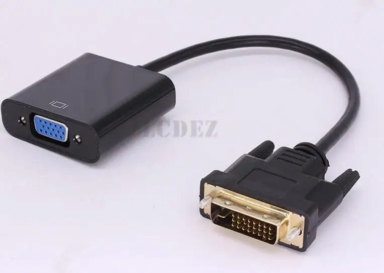 Адаптер для кабеля-конвертера DVI 24 + 1 25 Pin штекер-VGA гнездо 1080P 100 шт. | Электроника