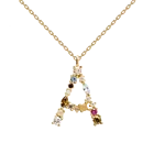 Рождественский подарок 925 стерлингового серебра ожерелье 26 букв с алмазными подвесками, Замшевые женские ботинки брендовые золотое ожерелье для женщин, модное ювелирное изделие
